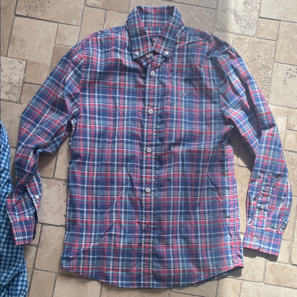 BUNDLE Vineyard Vines Boys SMALL 8-10 Shirt Lot Long Sleeve Dress Tops - Picture 9 of 10